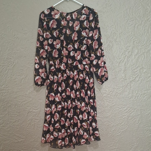 Indigo Rose Wome's Floral Midi Dress in Black and Pink Size PM - Picture 5 of 10